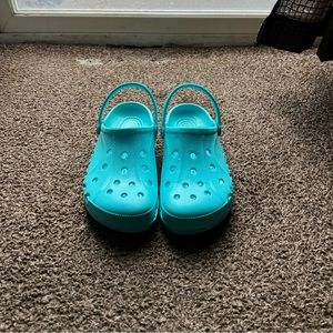 Turquoise Crocs